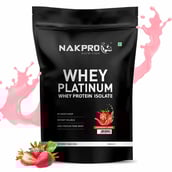 1 - Nakpro Whey Platinum Whey Protein Isolate,  1.1 lb  Strawberry 