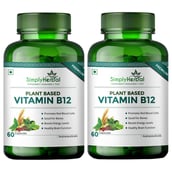 1 - Simply Herbal Plant Based Vitamin B12,  60 capsules  Unflavoured (Pack of 2) 