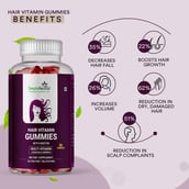 4 - Simply Herbal Hair Vitamin Gummies with Biotin,  30 gummies  Unflavoured (Pack of 3) 