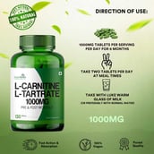 5 - Simply Herbal L-Carnitine with L-Tartrate 1000mg, 120 tablet(s) Unflavoured (Pack of 3)
