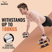 5 - SLOVIC Push up Bar - Twisted, Black Orange Free Size