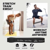 4 - SLOVIC Fitness Resistance Band 42 inch Loop with Door Anchors, Black 30-75 lbs