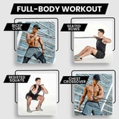 5 - SLOVIC Fitness Resistance Band 42 inch Loop with Door Anchors, Black 30-75 lbs