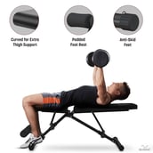 4 - SLOVIC Adjustable Gym Bench for Home Workout Incline Decline Bench with 7 Positions - Black