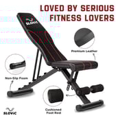 3 - SLOVIC Adjustable Gym Bench for Home Workout Incline Decline Bench with 7 Positions - Red\Black