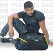 1 - MuscleBlaze Training Bag with Shoe Compartment,  Camo Navy 45 L 