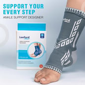 2 - Leeford Designer Ankle Support for Pain Relief,  Blue  Large 