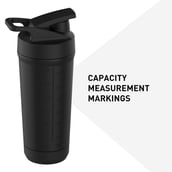 6 - MuscleBlaze Steel Pro Shaker,  Midnight Black  700 ml