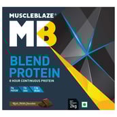 MuscleBlaze Blend Protein, 4.4 lb Rich Milk Chocolate(Highlight)