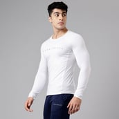 3 - MuscleBlaze Compression Muscle Tee Full Sleeve,  Polar White  Medium