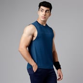 5 - MuscleBlaze Delt Tank,  Teal Blue  Large