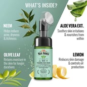 5 - Man Arden Anti-Acne Neem Foaming Face Wash,  120 ml  with Built-in Brush 