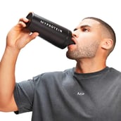 7 - Myprotein Pro Metal Shaker, Black 700 ml