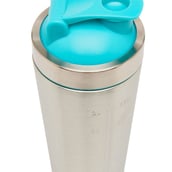 5 - Myprotein Stainless Steel Shaker Bottle,  Silver/Blue  750 ml 