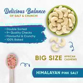 3 - Pintola Roasted & Salted Cashews,  with Pink Himalayan Salt  200 g 