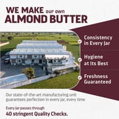 7 - Pintola All Natural Almond Butter,  Creamy  0.2 kg 