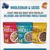 2 - Pintola Muesli,  800 g  Whole Grain & Seeds with 33% Millet (Pouch) 