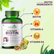 3 - Simply Herbal Plant Based Biotin with Keratin & Calcium,  60 tablet(s)  Unflavoured (Pack of 2) 