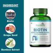7 - Simply Herbal Biotin 10000mcg+,  90 capsules  Unflavoured (Pack of 3) 