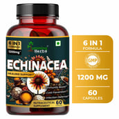 1 - Humming Herbs Echinacea 1200mg,  60 capsules 