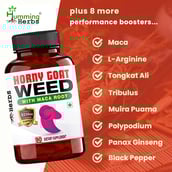 3 - Humming Herbs Horny Goat Weed with Maca Root,  180 capsules 