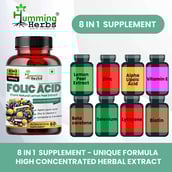 7 - Humming Herbs Folic Acid from Natural Lemon Peel Extract,  Unflavoured  60 capsules 