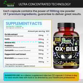 4 - Humming Herbs Ox Bile Extract 1100mg,  60 capsules 