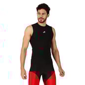 10 - Redesign Nylon Compression Cut Sleeve Tshirt, Black XXL