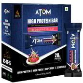 3 - AS-IT-IS Nutrition ATOM High Protein Bar,  6 bar(s)  Red Berries Blast 