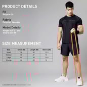 MuscleBlaze Active Tee Half Sleeve,  Midnight Black  Small