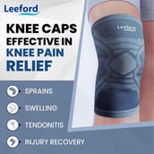 5 - Leeford Soft Designer Knee Cap,  Grey  Large 