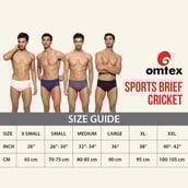 10 - Omtex Sports Brief Cricket Special, XS Navy Blue