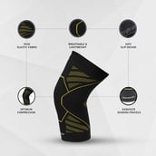 4 - MuscleBlaze Knee Support,  Black  Large