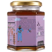 description - Farm Honey Garlic Honey,  350 g  Unflavoured 