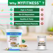 3 - Myfitness Natural Peanut Butter,  510 g  Smooth 