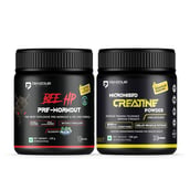 1 - Denzour Nutrition Bee Hp Pre-Workout with Micronised Creatine Powder Combo,  0.22 lb  Blueberry & Unflavoured 