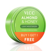 1 - VLCC Almond and Honey Light Moisturiser Cream,  200 g  with Vitamin E & Glycerin (Buy One Get One) 