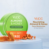 4 - VLCC Almond and Honey Light Moisturiser Cream,  200 g  with Vitamin E & Glycerin (Buy One Get One) 