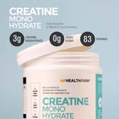 4 - Healthfarm Muscle Whey 4.4lb with Creatine Monohydrate 0.55lb Combo,  3 Piece(s)/Pack  Strawberry Caramel & Unflavoured (with Shaker) 