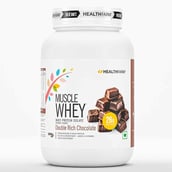 3 - Healthfarm Muscle Whey 2.2lb with ThPreX 0.55lb & Intra BCAA 0.39lb Combo,  3 Piece(s)/Pack  Double Rich Chocolate,Blackberry&Mango(with Free shaker) 