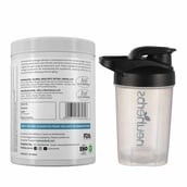 2 - Neuherbs Skin Collagen Booster,  210 g  Mixed Fruit & Protein Shaker Bottle Black White 400ml Combo 
