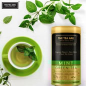 4 - The Tea Ark Mint Green Tea,  50 g  100% Natural - Tin 