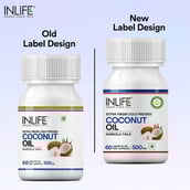 7 - INLIFE Extra Virgin Cold Pressed Coconut Oil 500mg,  60 veggie capsule(s) 