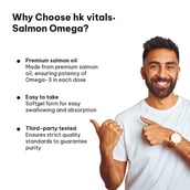 6 - HealthKart HK Vitals Salmon Omega-3,  60 capsules 
