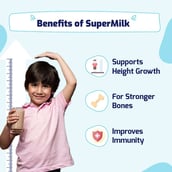 10 (6 - Supermilk Height+ for 4-7 Yrs Personalized Protein & Nutrition Drink Mix Powder, 1 kg Double Chocolate