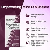 3 - HealthAid Magnesium Glycinate,  Unflavoured  60 tablet(s) 