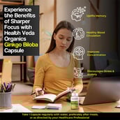 3 - Health Veda Organics Ginkgo Biloba,  60 capsules 