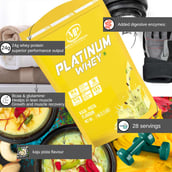 3 - Muscle Performance Platinum Whey, 2.2 lb Kaju-Pista