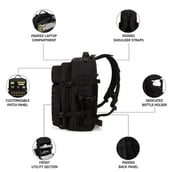 5 - MuscleBlaze Tactical Backpack,  45 L, Stealth Black