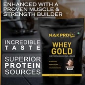 3 - Nakpro Whey Gold Protein Concentrate,  2.2 lb  Chocolate Cream 